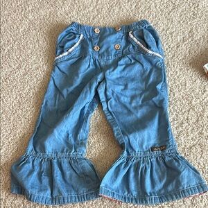Blue Flared Kids Pants